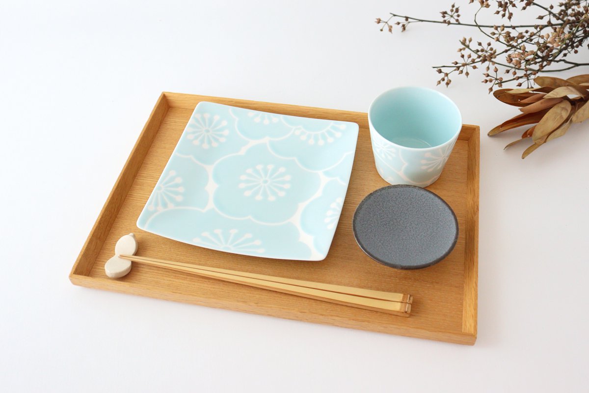 Square Plate Plum Blue | Hasami Ware