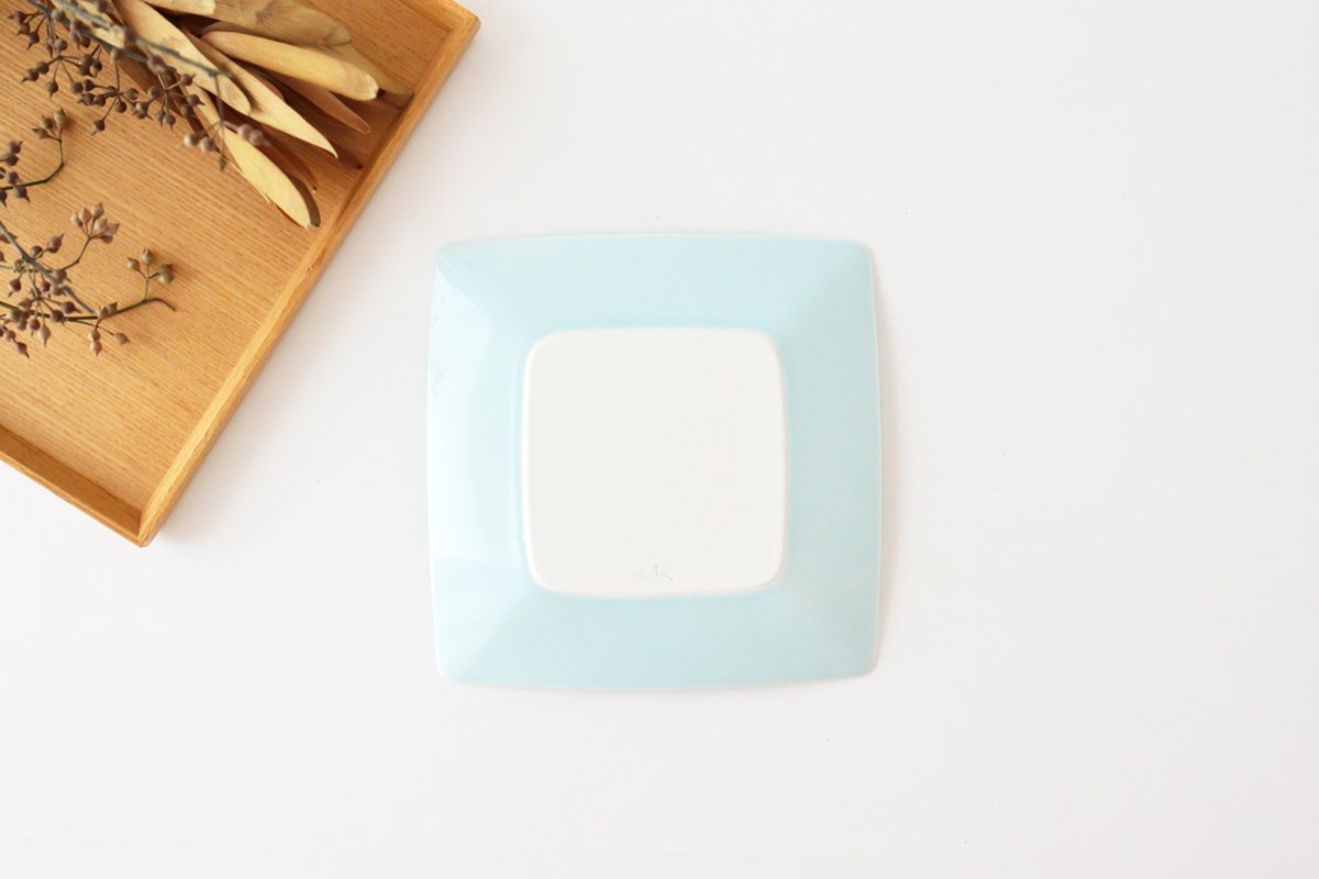 Square Plate Plum Blue | Hasami Ware