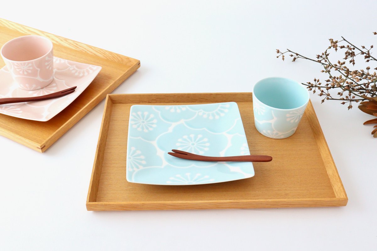 Square Plate Plum Blue | Hasami Ware