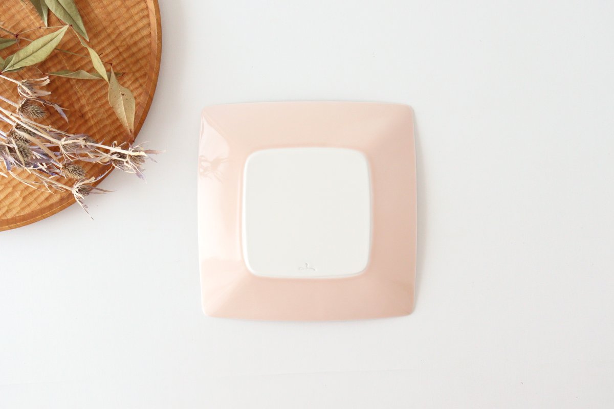 Square Plate Plum Peach | Hasami Ware