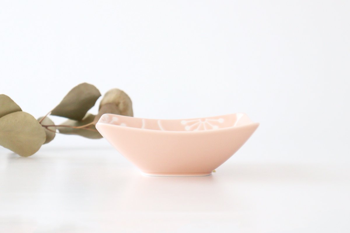 Square Bowl Plum Peach | Kobachi Hasami Ware