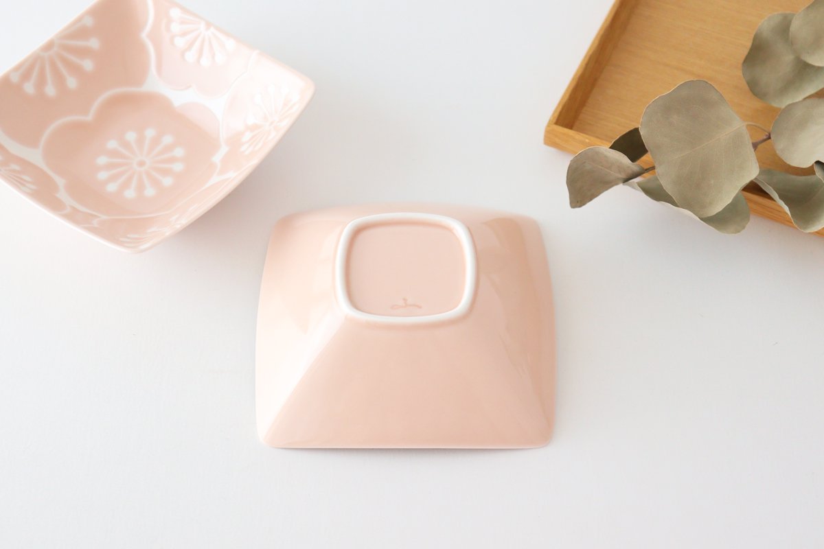 Square Bowl Plum Peach | Kobachi Hasami Ware