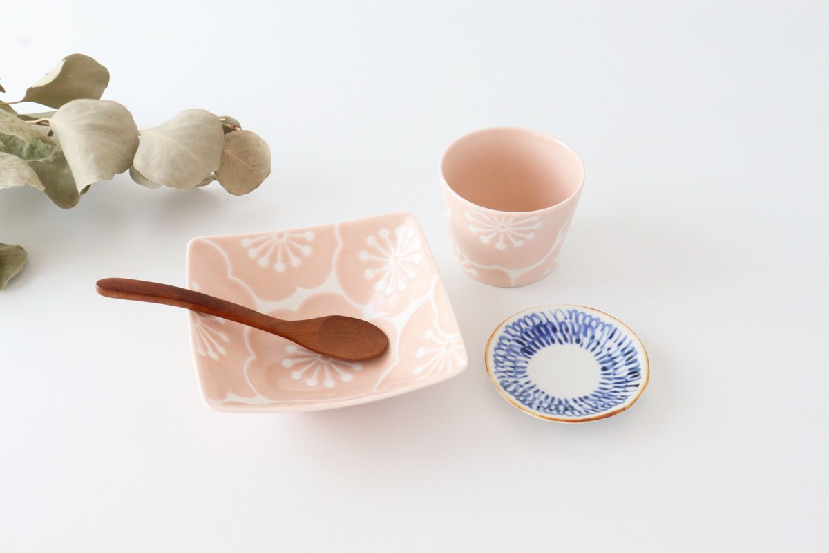 Square Bowl Plum Peach | Kobachi Hasami Ware