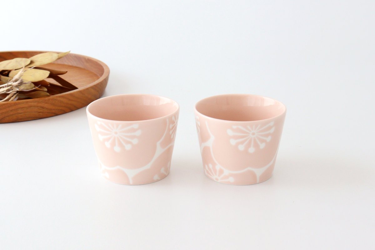 Soba Choko Plum Peach | Free Cup Hasami Ware