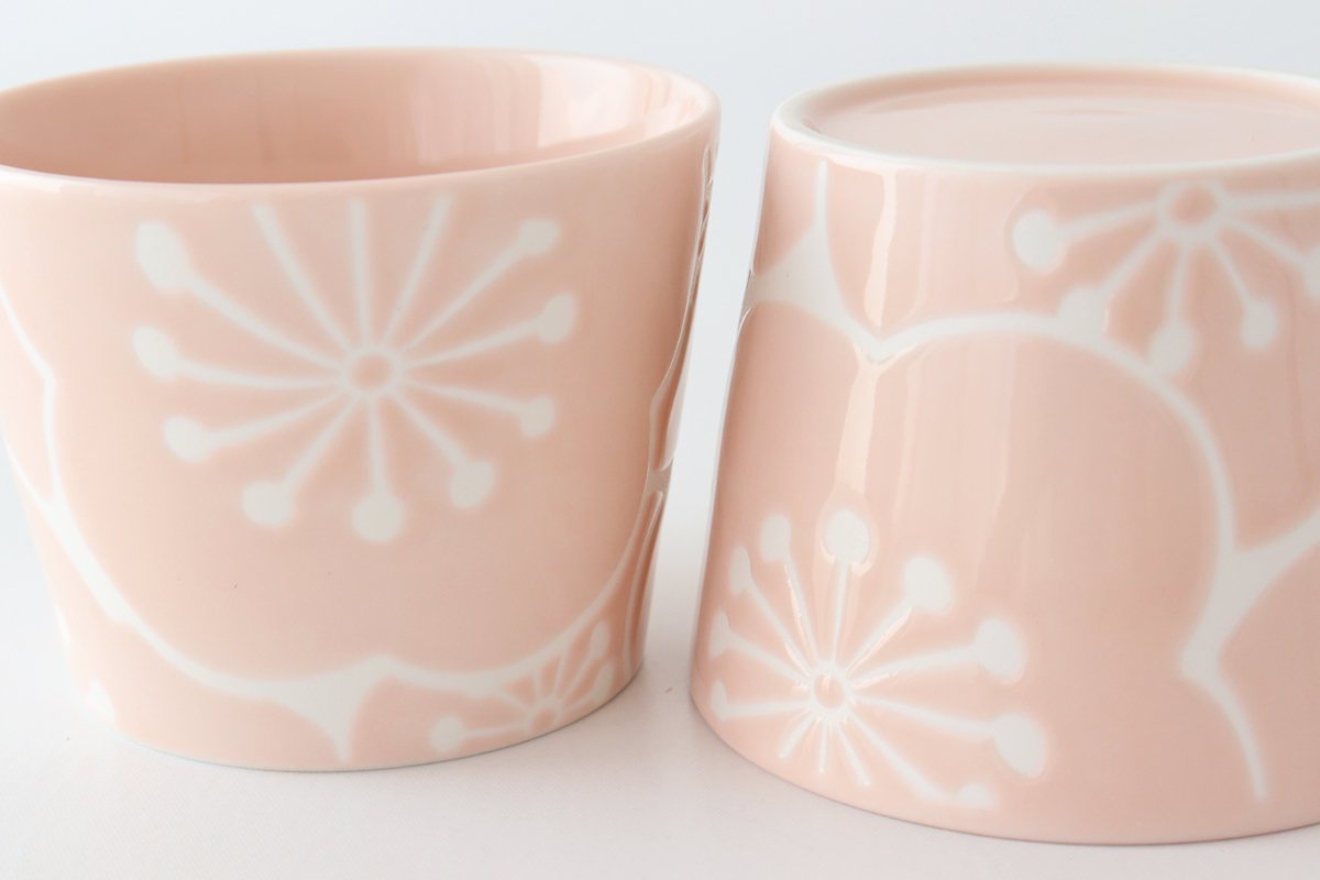 Soba Choko Plum Peach | Free Cup Hasami Ware
