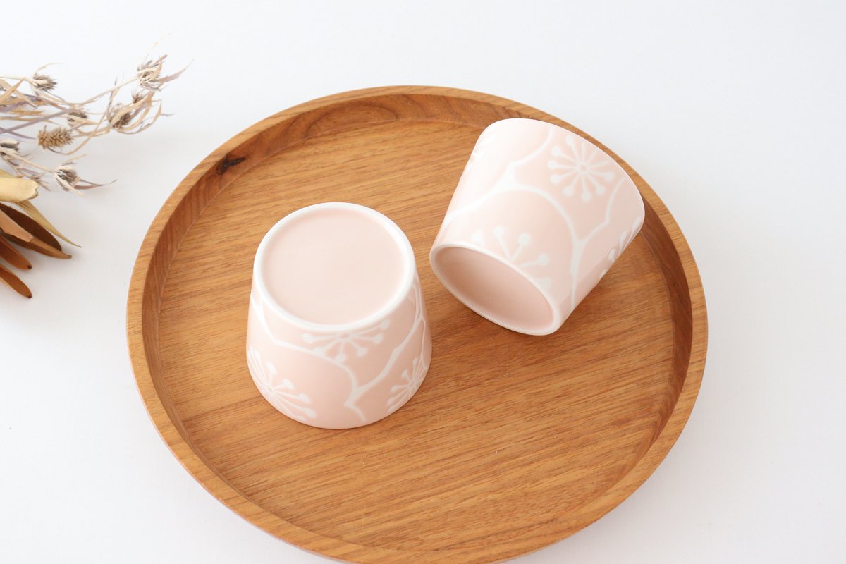 Soba Choko Plum Peach | Free Cup Hasami Ware