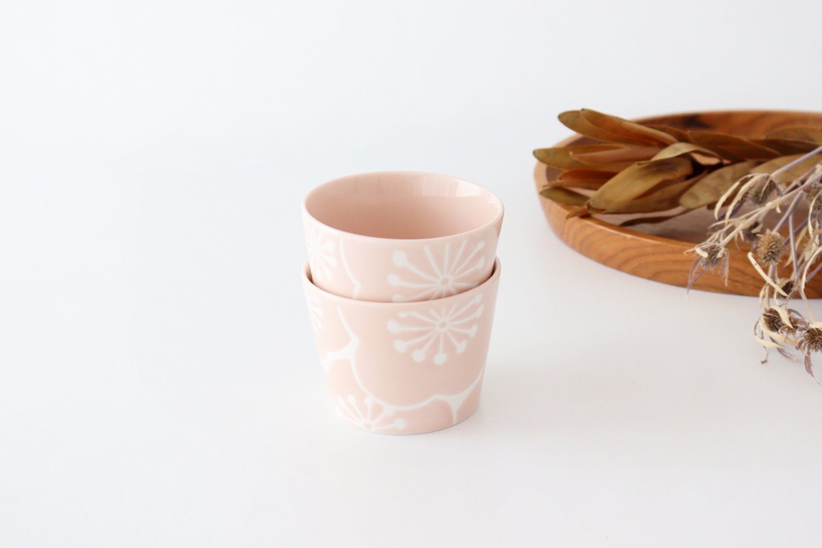 Soba Choko Plum Peach | Free Cup Hasami Ware