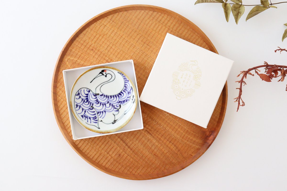 kotohogi Sauce Plate Crane | Hasami Ware