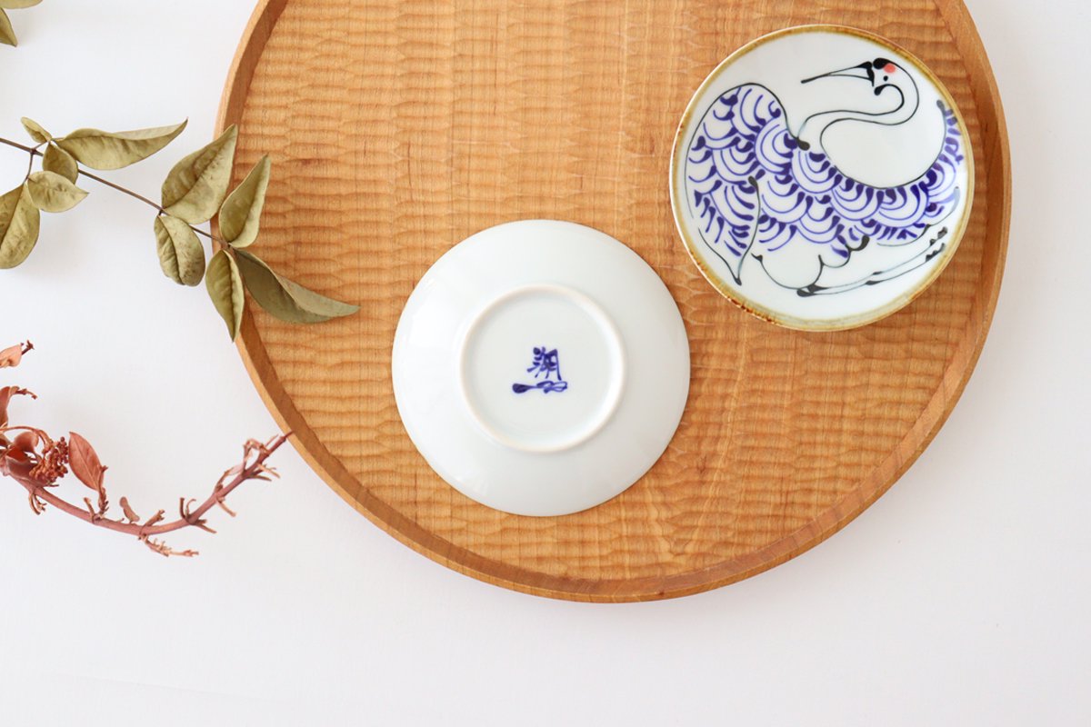 kotohogi Sauce Plate Crane | Hasami Ware