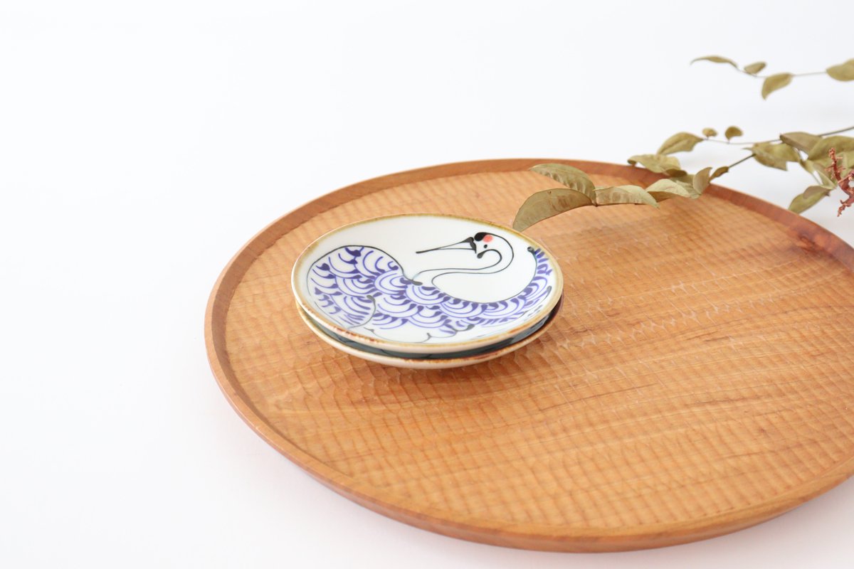 kotohogi Sauce Plate Crane | Hasami Ware