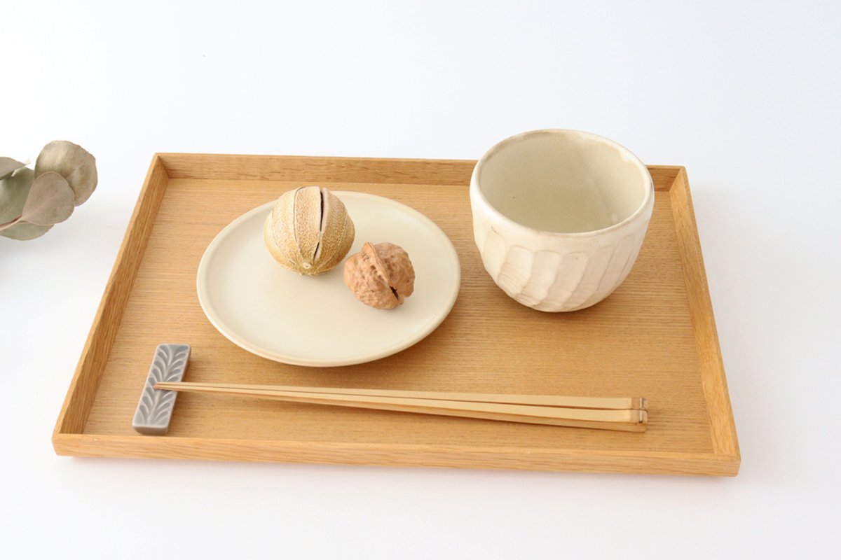 Round plate 13.5cm Ivory Pottery Sucre Hasami ware