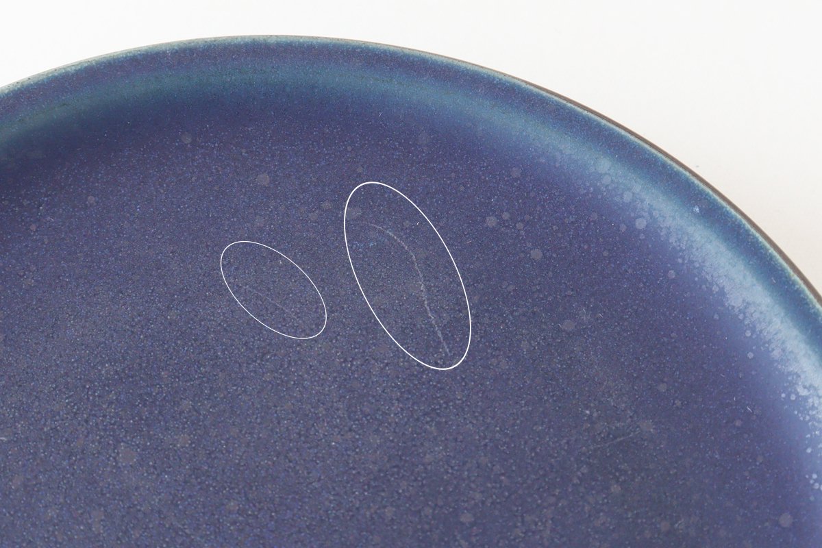Round plate 13.5cm Ruri pottery Sucre Hasami ware-Detail14