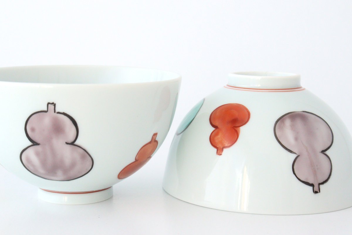 Zoho Klin Rice Bowl Six Gourds | Mino Ware