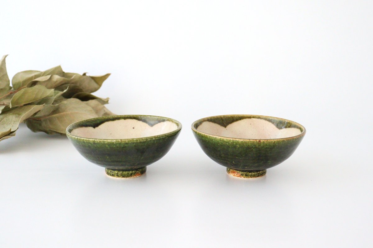 Zoho Kiln Small Rice Bowl Oribe White Camellia | Mino Ware