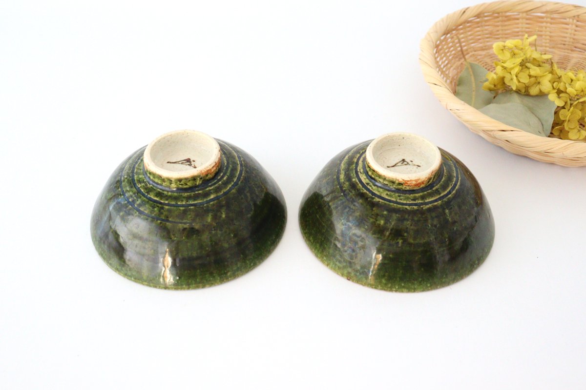 Zoho Kiln Small Rice Bowl Oribe White Camellia | Mino Ware