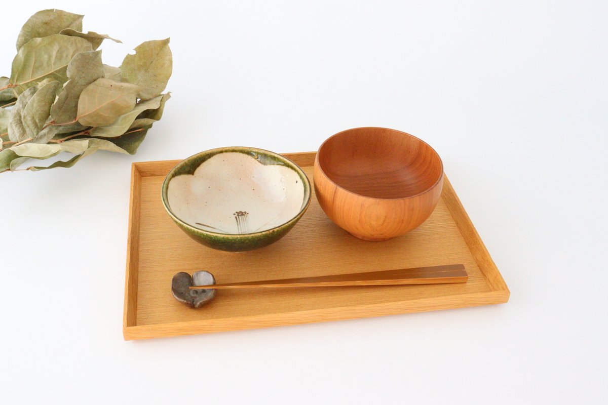 Zoho Kiln Small Rice Bowl Oribe White Camellia | Mino Ware