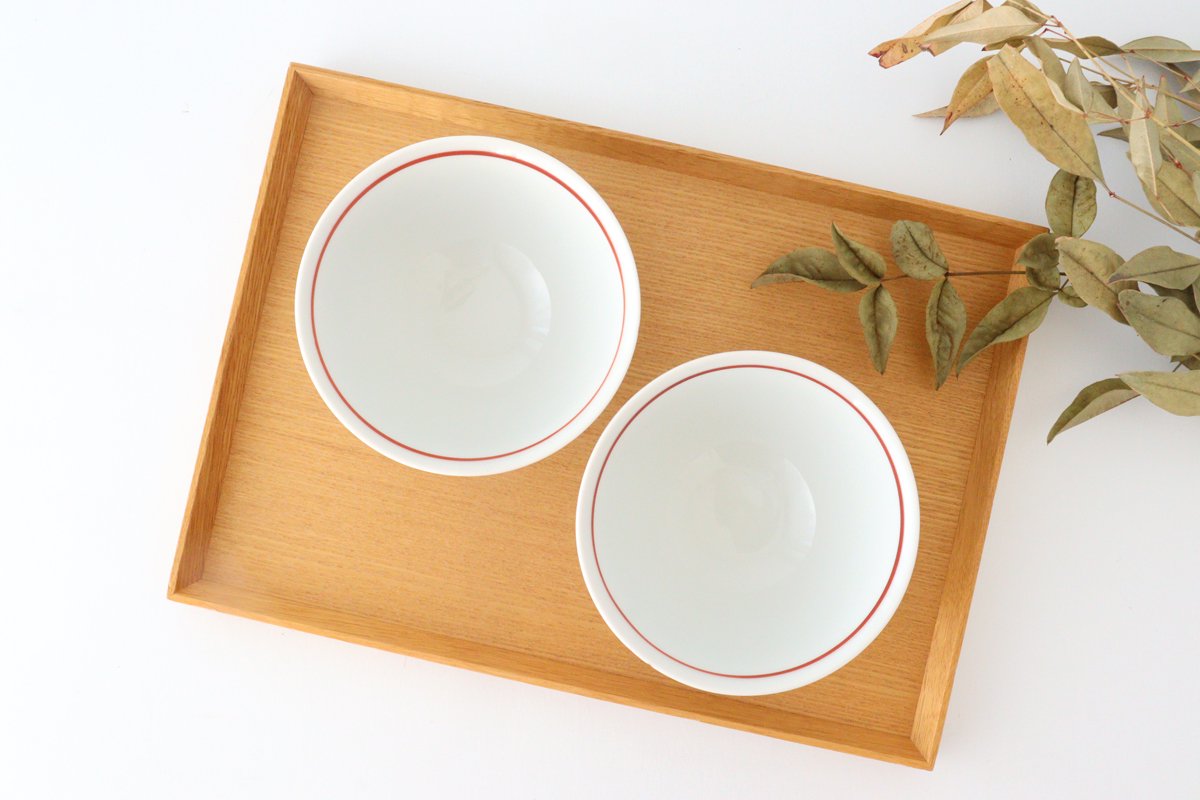 Zoho Klin Rice Bowl Red Camellia | Mino Ware