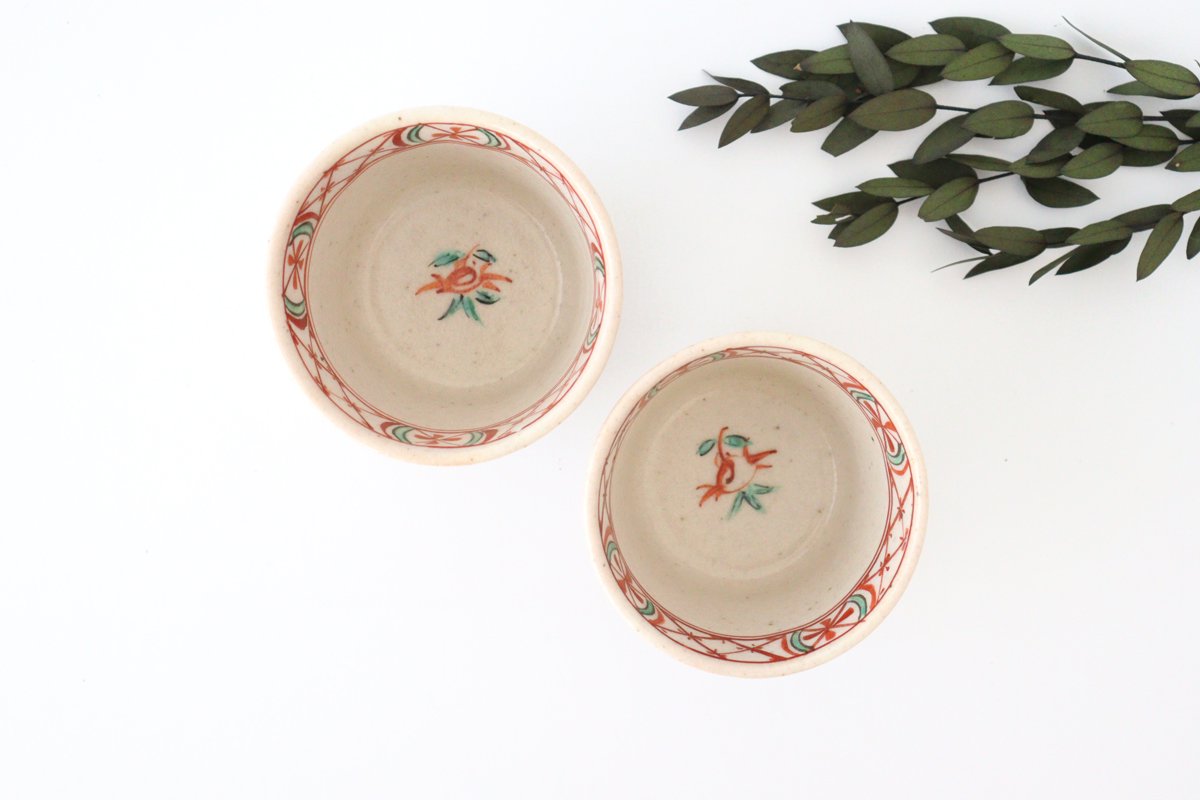 Zoho Kiln Soba Choko Red Phoenix | Free Cup Mino Ware