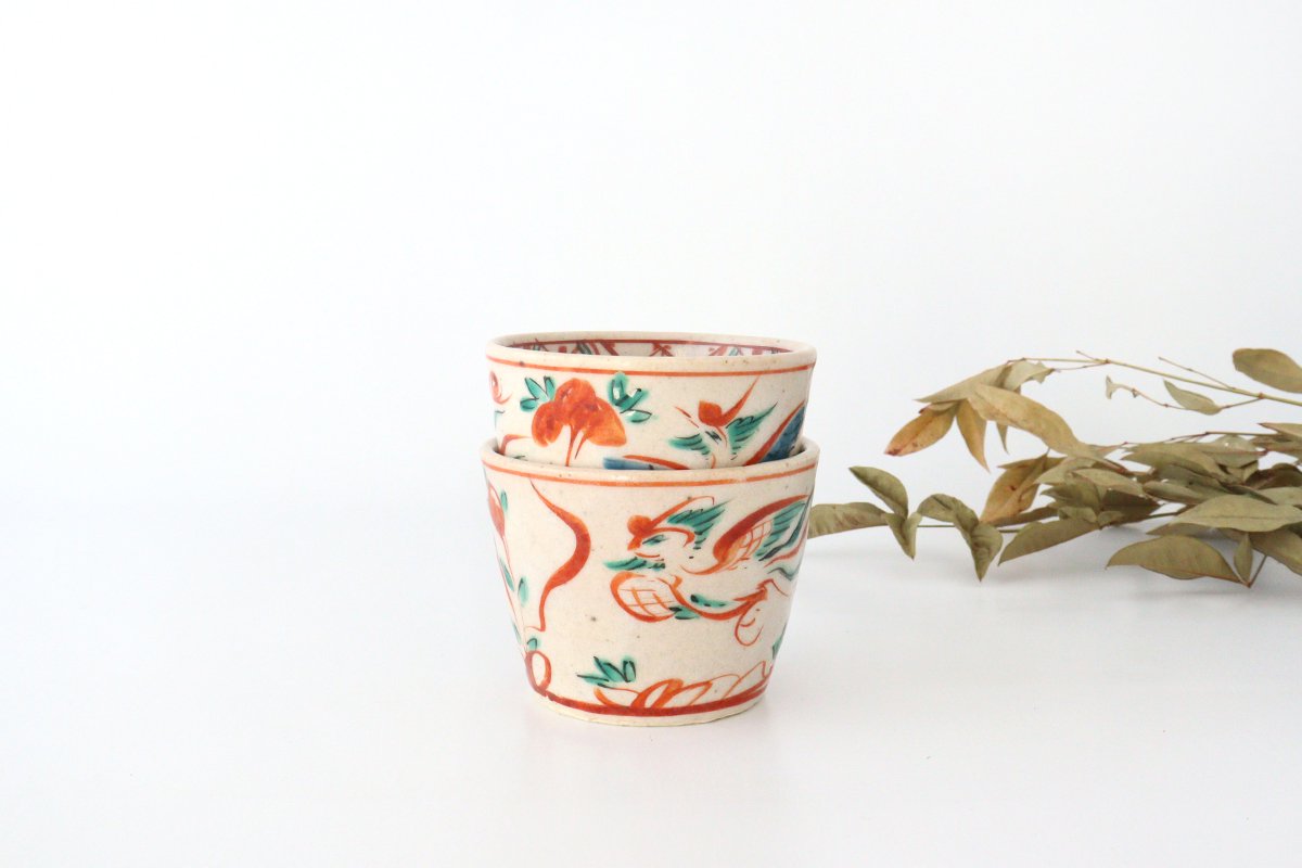 Zoho Kiln Soba Choko Red Phoenix | Free Cup Mino Ware