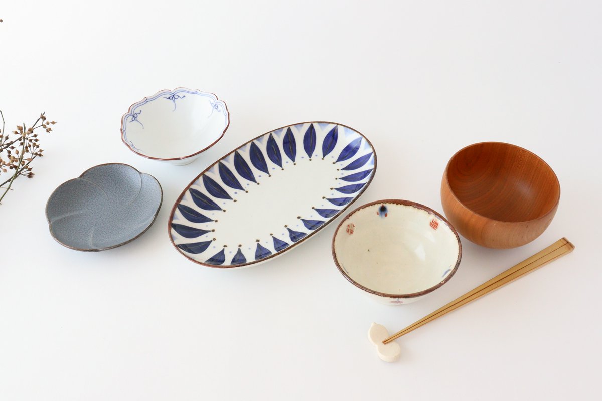Bellflower-shaped Small Bowl Blue | Kobachi Hasami Ware