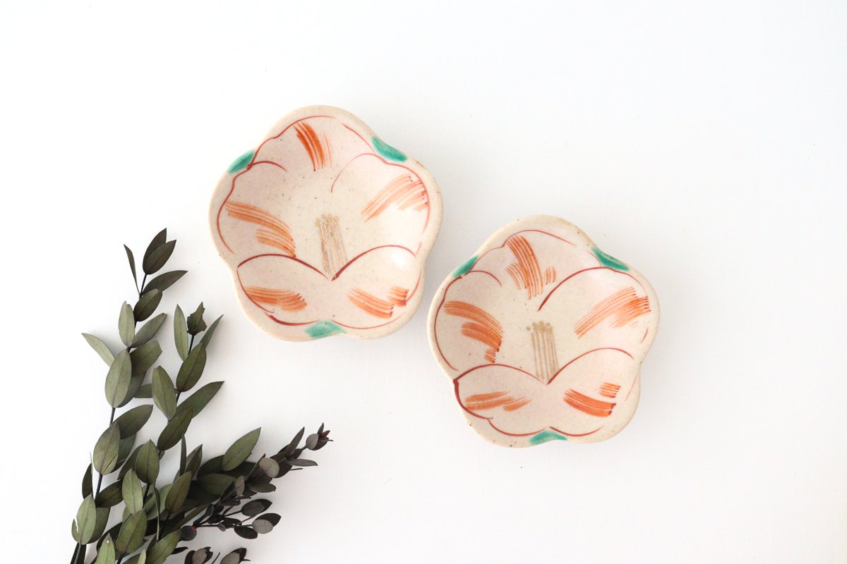 Zoho Kiln Small Plate White Camellia | Mino Ware