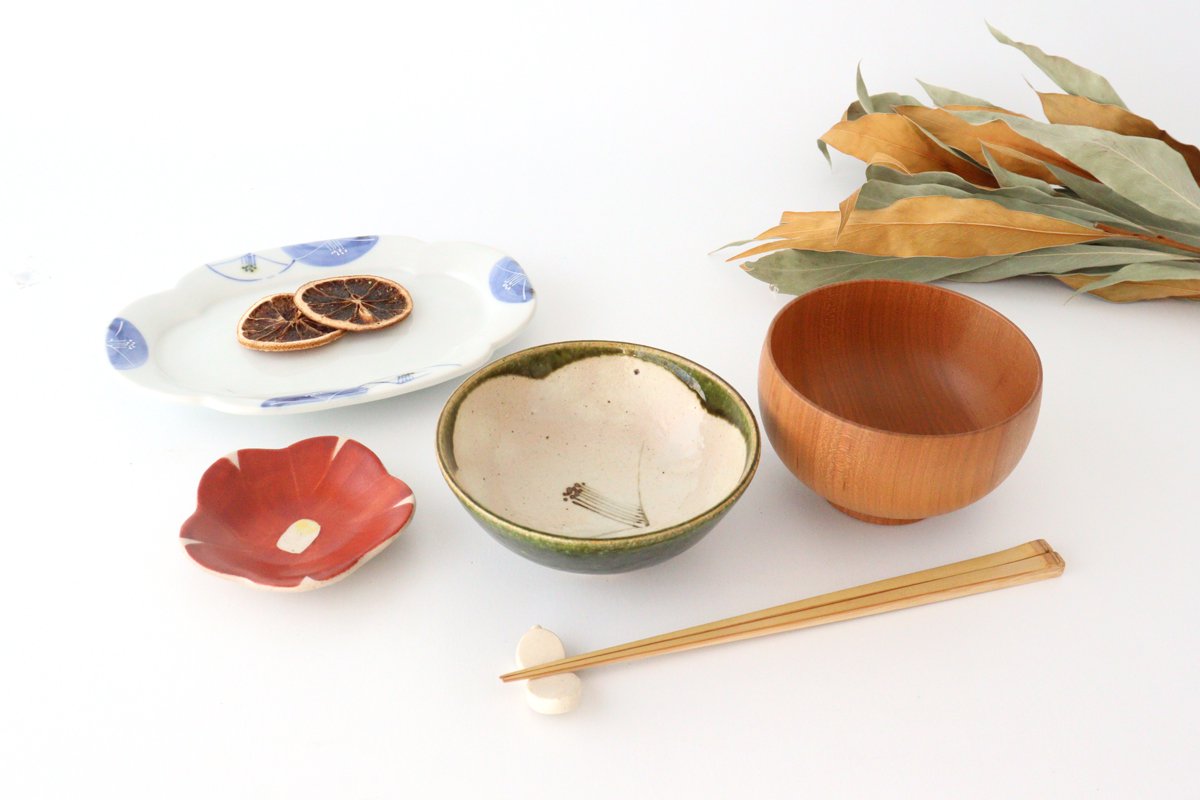Zoho Kiln Small Plate Red Camellia | Mino Ware