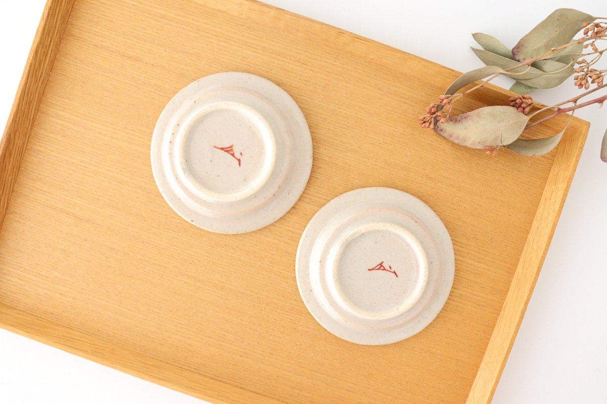 Zoho Kiln Sauce Plate Red Flower | Mino Ware