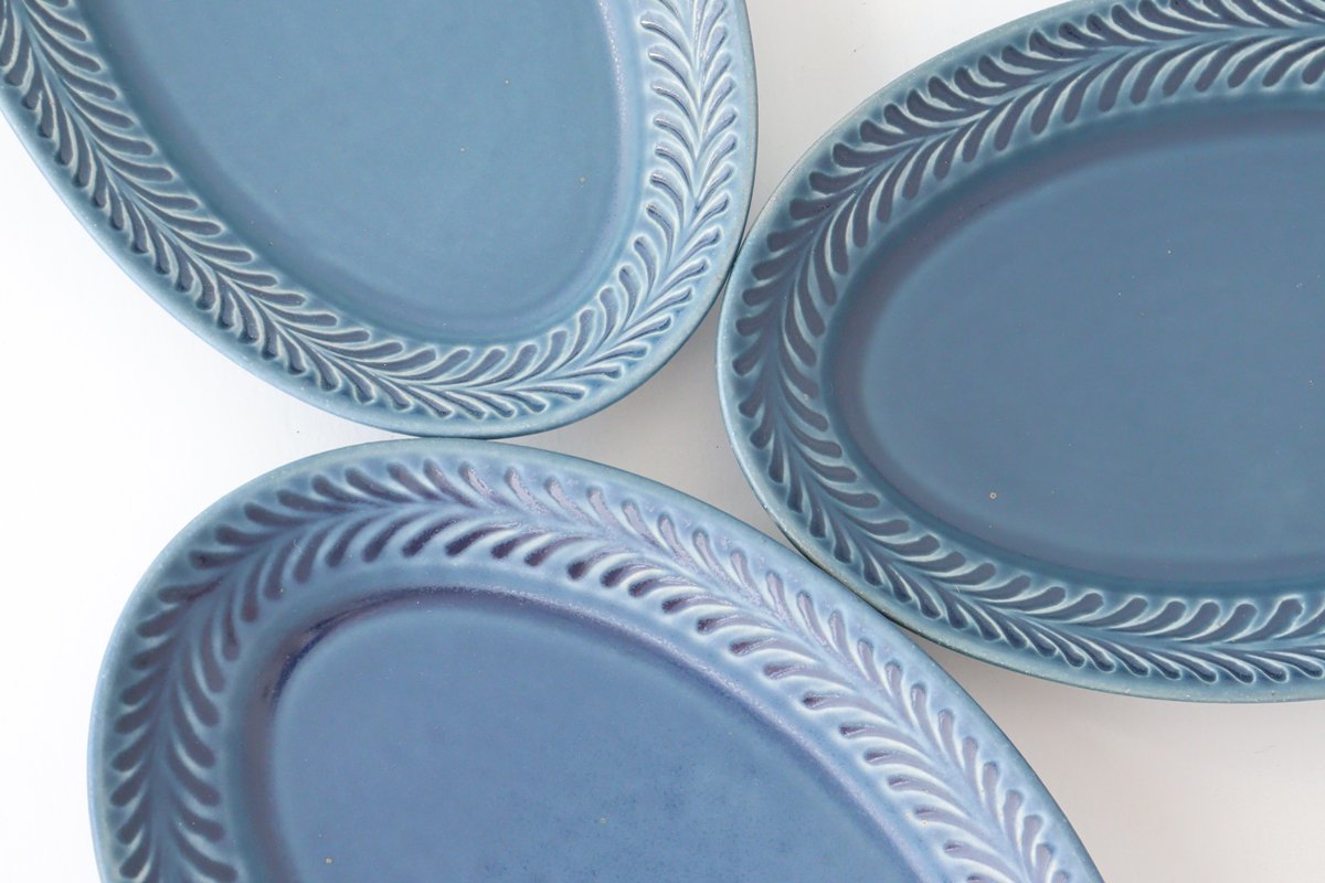 Oval Plate Rosemary Denim S | Hasami Ware