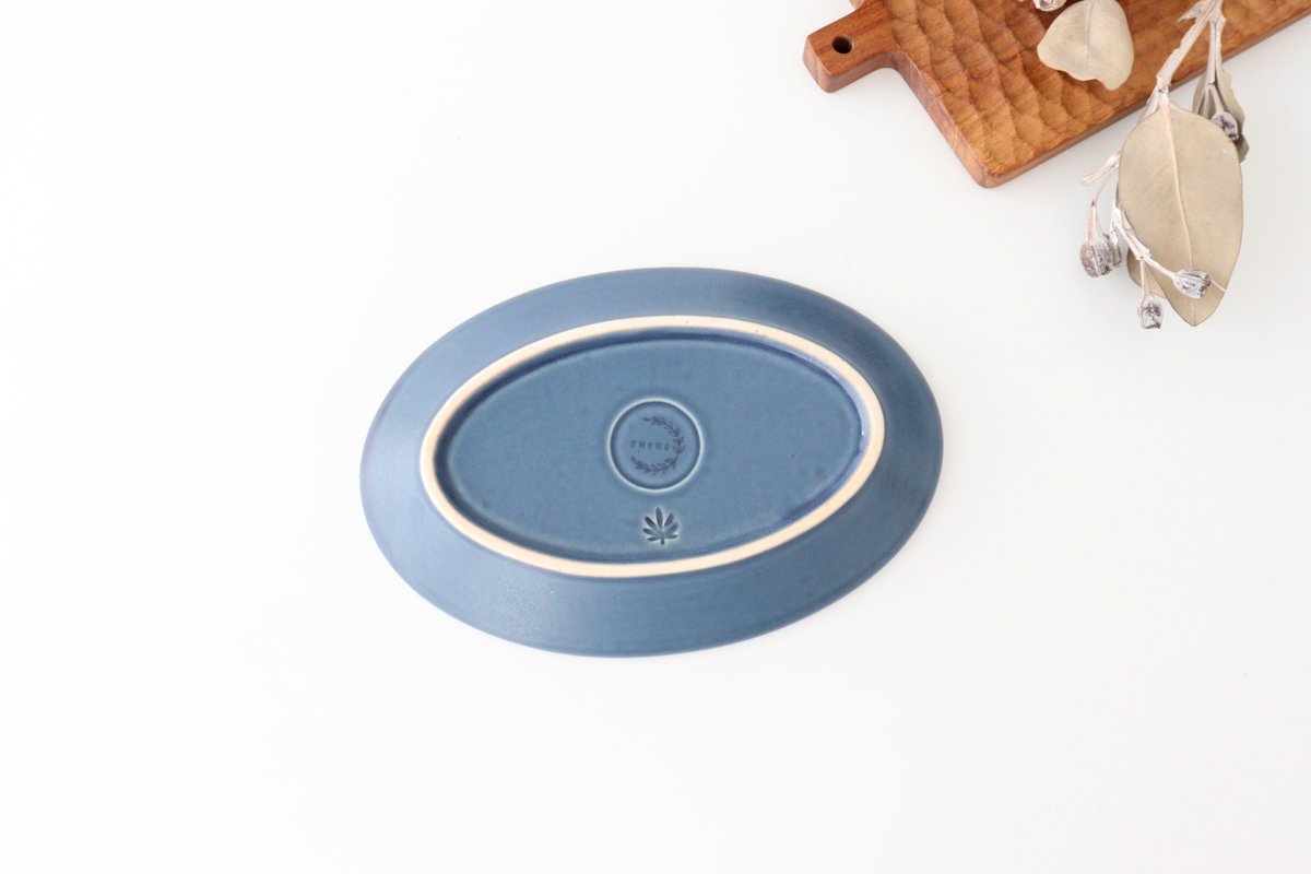 Oval Plate Rosemary Denim S | Hasami Ware