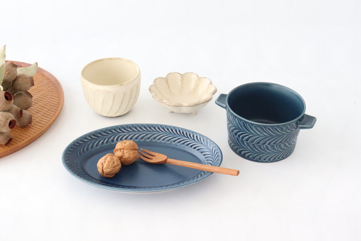 Oval Plate Rosemary Denim S | Hasami Ware