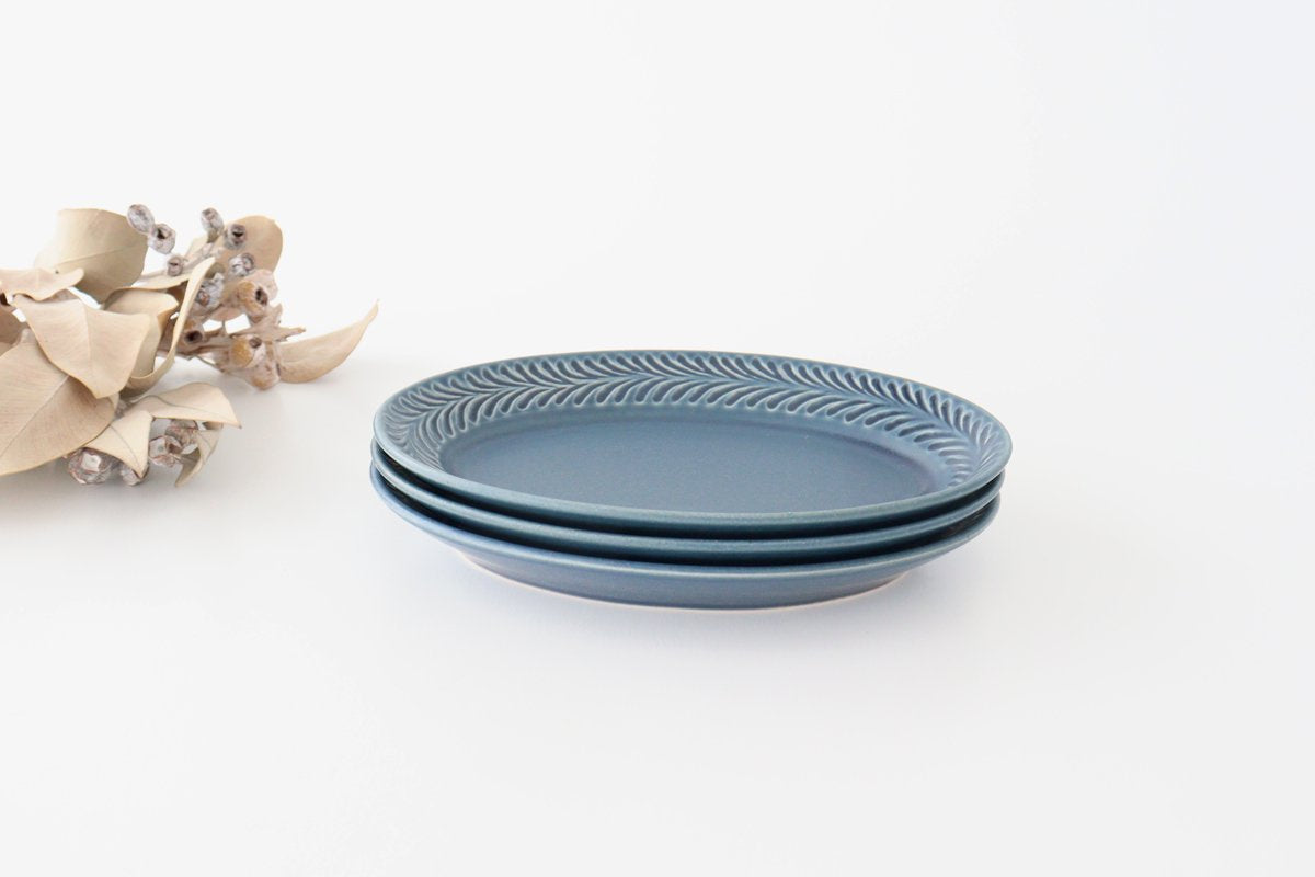 Oval Plate Rosemary Denim S | Hasami Ware