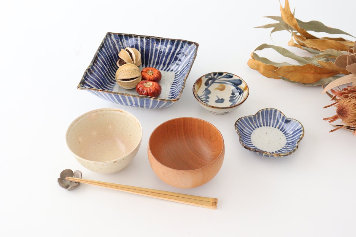 Square Bowl Blue Tokusa | Serving Bowl Hasami Ware