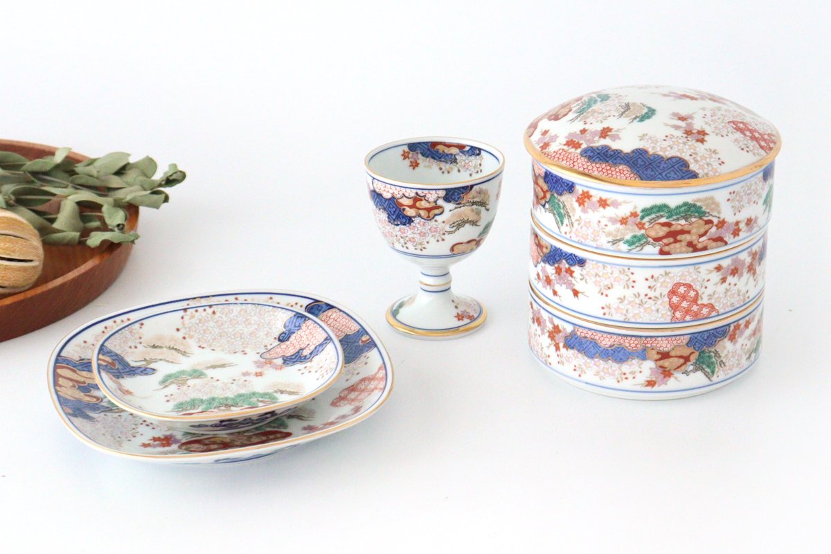 Round Plate Spring and Autumn Pattern | Arita Ware