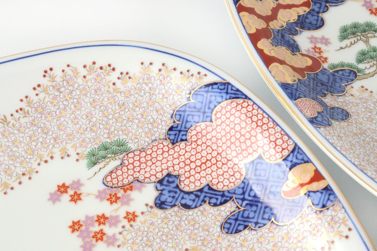 Serving Plate Spring and Autumn Pattern | Arita Ware-Detail12