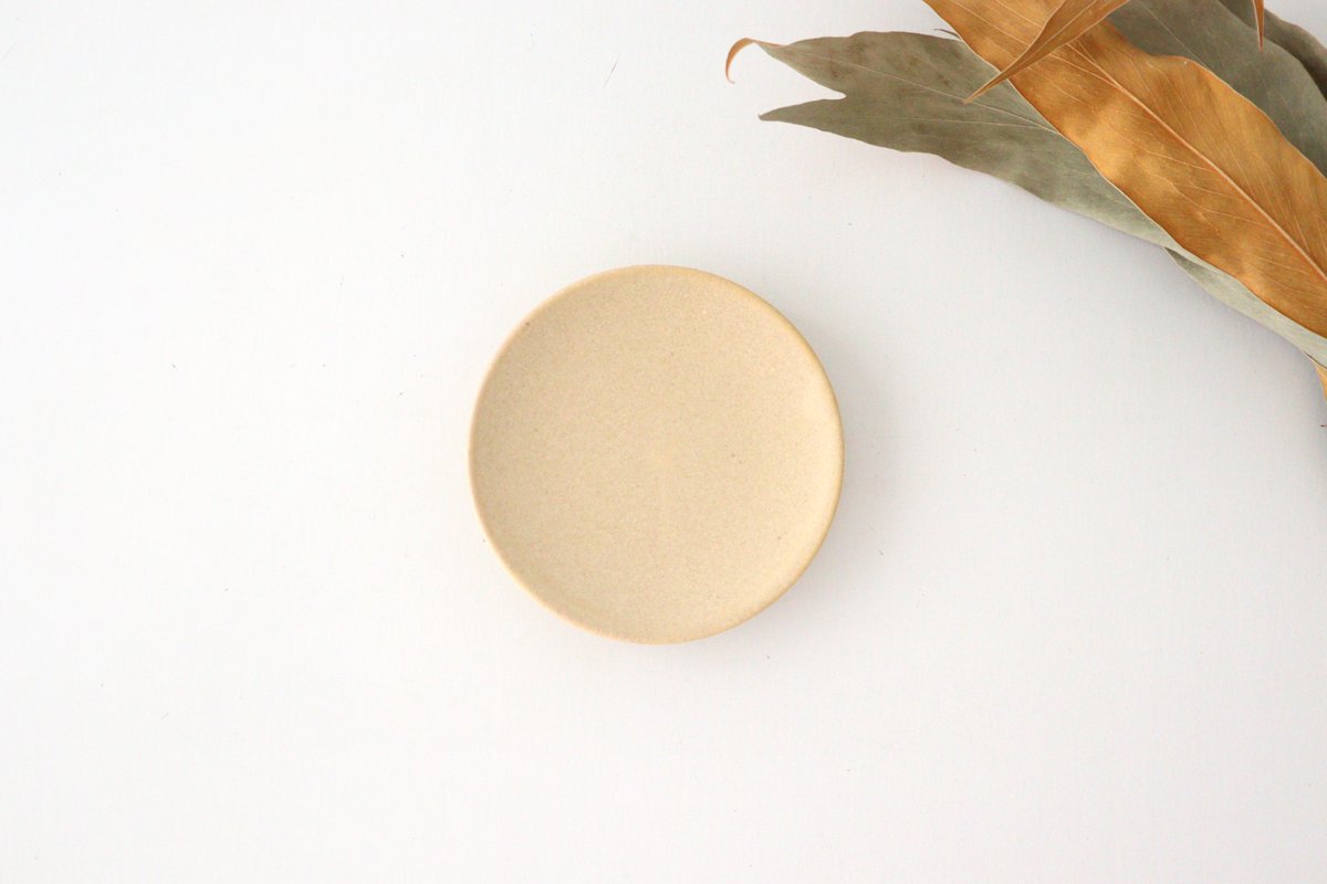 Sauce Plate Beige 9cm/3.5in | Mino Ware