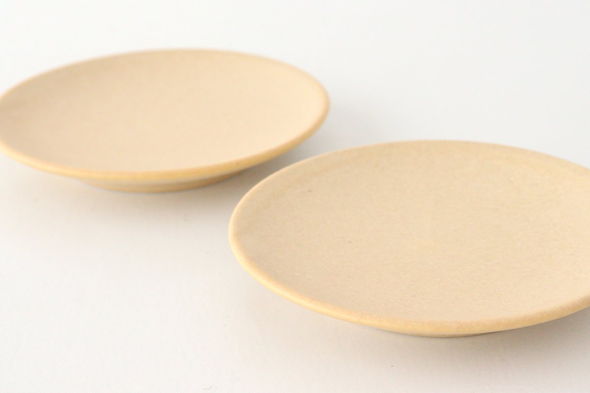 Sauce Plate Beige 9cm/3.5in | Mino Ware