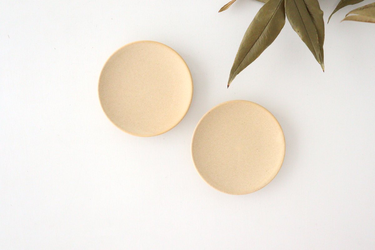 Sauce Plate Beige 9cm/3.5in | Mino Ware