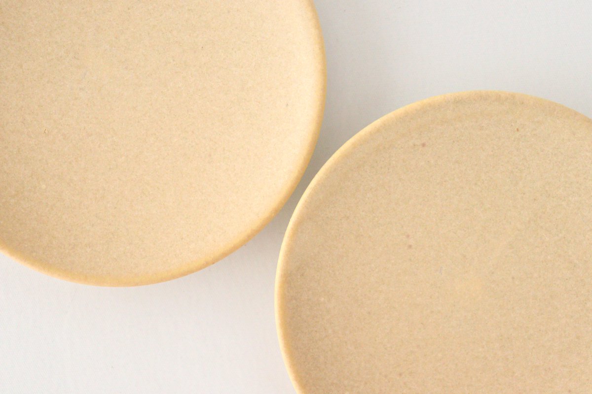 Sauce Plate Beige 9cm/3.5in | Mino Ware
