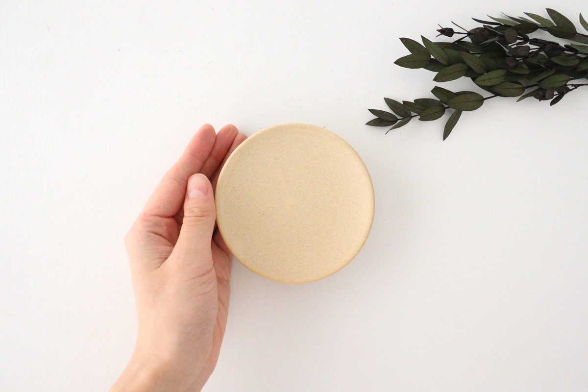 Sauce Plate Beige 9cm/3.5in | Mino Ware