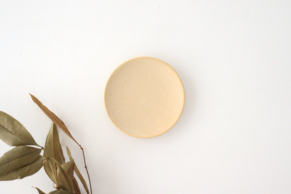Sauce Plate Beige 9cm/3.5in | Mino Ware