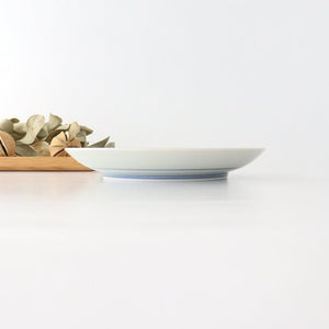 Rinkurou Kiln Round Plate Flower Blue and Silver 18.5cm/7.3in | Hasami Ware-Detail2