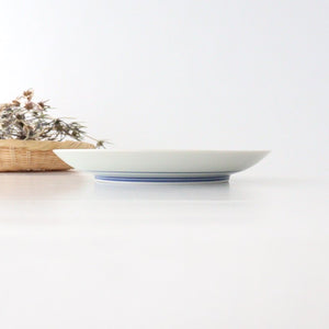 Rinkurou Kiln Round Plate Rabbit and Ichimatsu Pattern 18.5cm/7.3in | Hasami Ware-Detail3