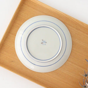 Rinkurou Kiln Round Plate Rabbit and Ichimatsu Pattern 18.5cm/7.3in | Hasami Ware-Detail5