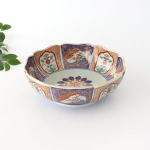Rinkurou Kiln Deep Bowl Old Imari Flower Pattern | Serving Bowl Hasami Ware-TOP
