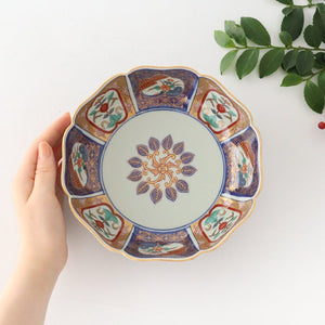 Rinkurou Kiln Deep Bowl Old Imari Flower Pattern | Serving Bowl Hasami Ware-Detail2