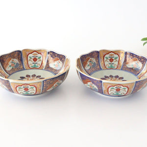 Rinkurou Kiln Deep Bowl Old Imari Flower Pattern | Serving Bowl Hasami Ware-Detail12