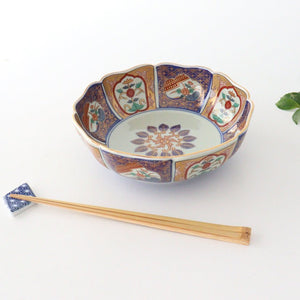 Rinkurou Kiln Deep Bowl Old Imari Flower Pattern | Serving Bowl Hasami Ware-Detail3