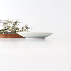 Rinkurou Kiln Round Sauce Plate Rabitt and Ichimatsu Pattern 10.5cm/4.1in | Hasami Ware-Detail3