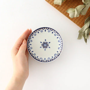 Rinkurou Kiln Round Sauce Plate Blue and Silver 10.5cm/4.1in | Hasami Ware-Detail3