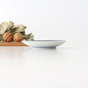 Rinkurou Kiln Round Sauce Plate Blue and Silver 10.5cm/4.1in | Hasami Ware-Detail4